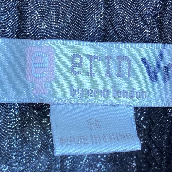 Erin by Erin London Women's Button Up Black Metallic Crinkled Look Jacket Small - Picture 2 of 11